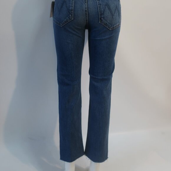 NWT Womens MOTHER Blue The Scrapper Cuff Ankle Fray Smash Banjo's Denim Jeans 24 - Picture 10 of 13